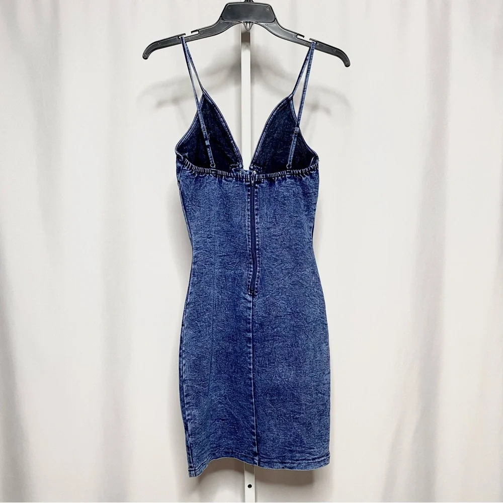 Windsor Denim Lace-Up Mini Dress • S - Picture 7 of 8